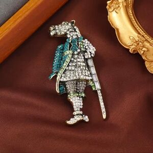 Multicolor Knight Brooch